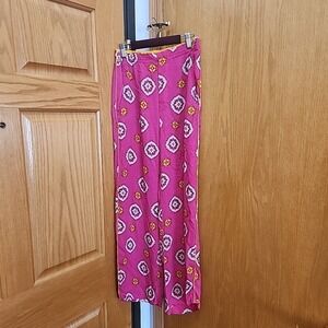 Zara Collection Pants Women Size XS Pink Pull On Casual Viscose Elastic Waist